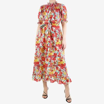Loretta Caponi Belted Floral Dress UK 8 