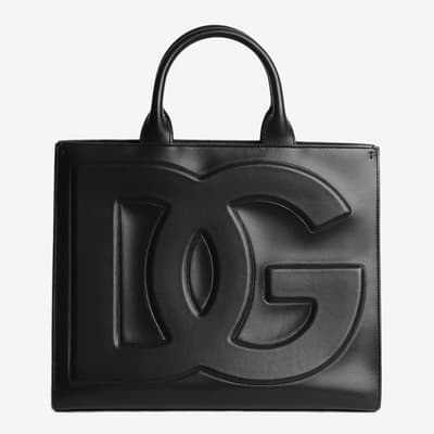 Dolce & Gabbana Black Dg Leather Tote
