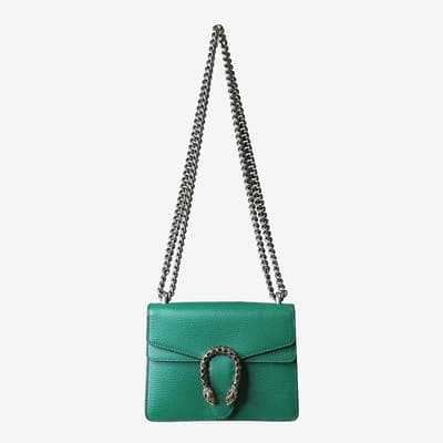 Gucci Green Dionysus Leather Bag 