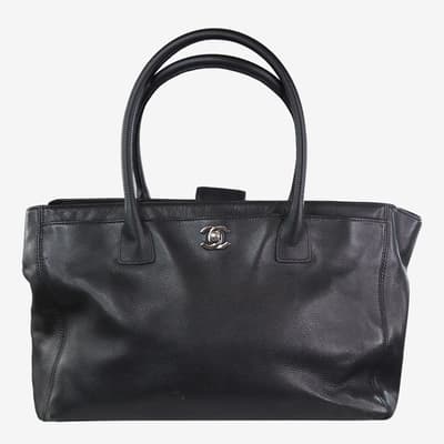 Chanel Black 2008-2009 Cc Lock Tote Bag
