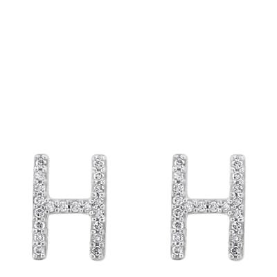 Diamond H Earrings                                                                                                                                                                        