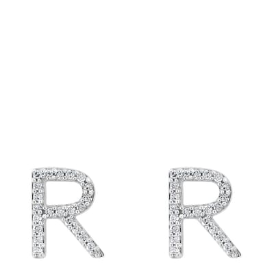 Diamond R Earrings                                                                                                                                                                        