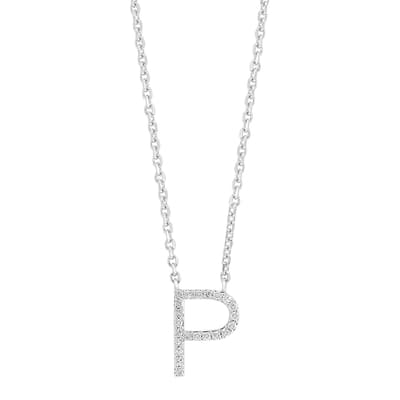 Diamond P Necklace                                                                                                                                                                        