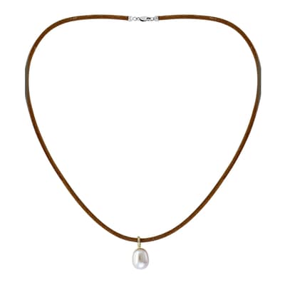 Diamond Freshwater Pearl Pendant Necklace                                                                                                                                                                    