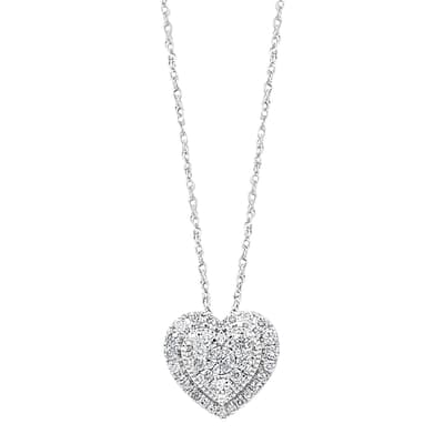 Diamond Heart Pendant Necklace                                                                                                                                                                  