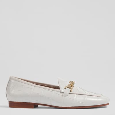 White Leather Adalynn Loafers