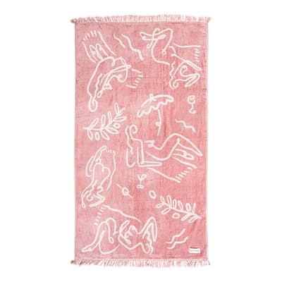 The Beach/ Pool Towel, Le Basque Pink