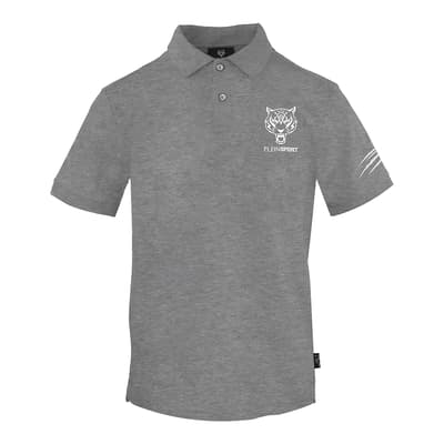Grey Logo Polo Shirt 
