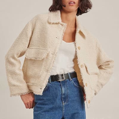 Cream Tweed/Silk Carlisle Jacket