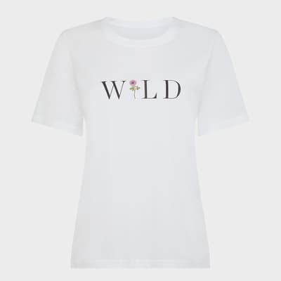White Wild Rose Organic Cotton T-Shirt