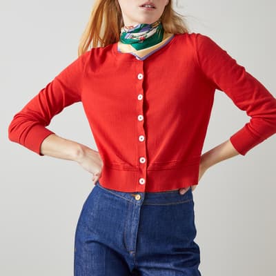 Red Michelle Cotton Cardigan