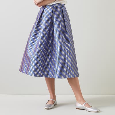 Blue Olsen Midi Skirt