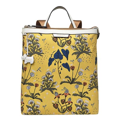 Golden Harvest Folk Floral  Responsible Medium Ziptop Backpack