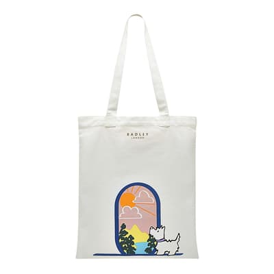Natural Room With A View - Medium Tote 