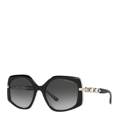 Black, Clear Laminate Cheyenne Sunglasses 56mm