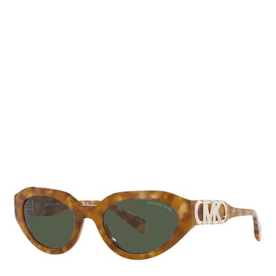 Amber Tortoise Empire Oval Sunglasses 53mm