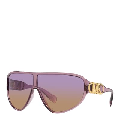 Purple Transparent Empire Shield Sunglasses 69mm