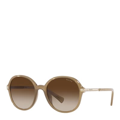Shiny Milky Light Brown Sunglasses 54mm