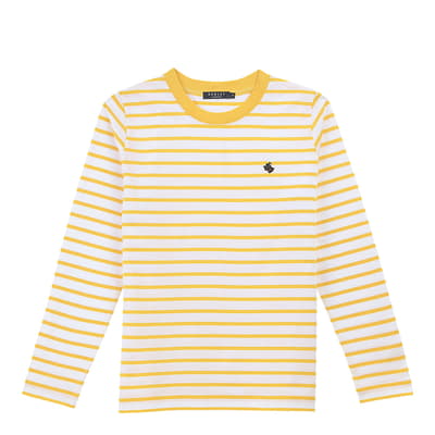Yellow Linden Gardens - Long Sleeve Striped T-Shirt 