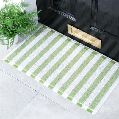 Green Striped Doormat (70 x 40cm)