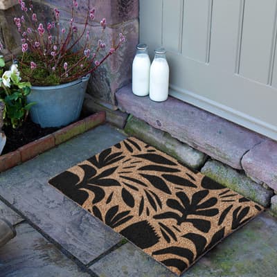 Abstract Leaf Pattern Doormat
