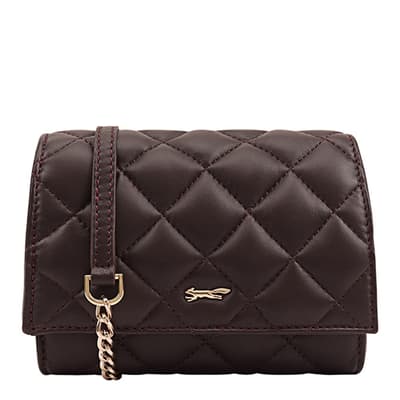 Brown Quilted Leather Deshka Crossbody Bag