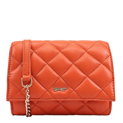 Red Quilted Leather Deshka Crossbody Bag