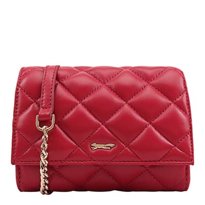 Red Quilted Leather Deshka Crossbody Bag