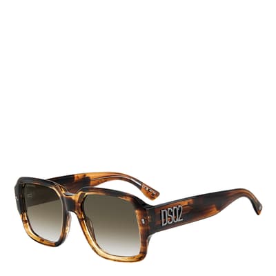 Horn Brown Square Sunglasses 54mm