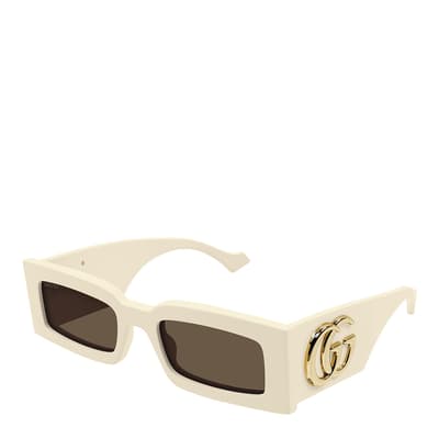 Women's Ivory/Brown Gucci Sunglasses 53mm