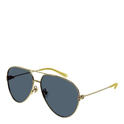 Women's Gold/Blue Gucci Sunglasses 62mm