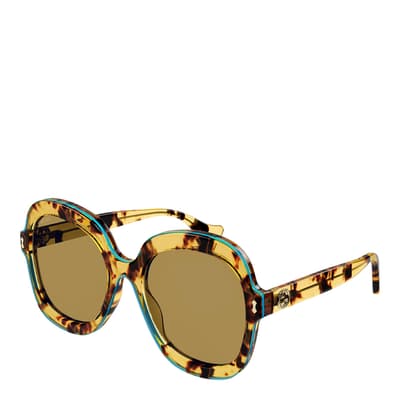Women's Blue/Brown Gucci Sunglasses 57mm
