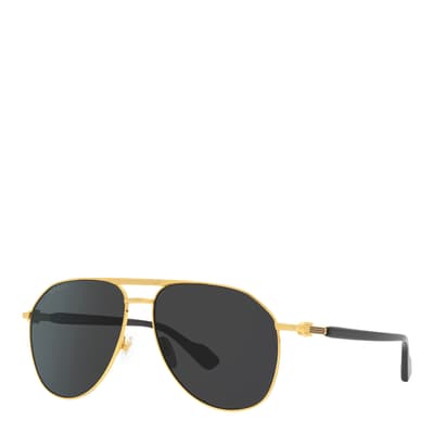 Men's Gold Black/Grey Gucci Sunglasses 59mm