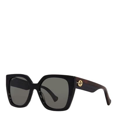 Women's Black/Grey Gucci Sunglasses 55mm