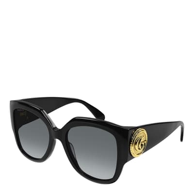 Women's Black/Grey Gucci Sunglasses 54mm