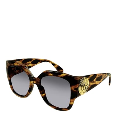 Women's Tortoise/Grey Gucci Sunglasses 54mm