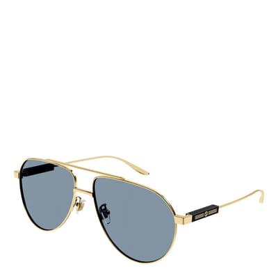Men's Gold/Grey Gucci Sunglasses 61mm