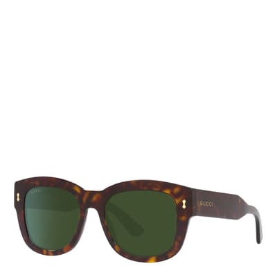 Men's Tortoise/Green Gucci Sunglasses 53mm