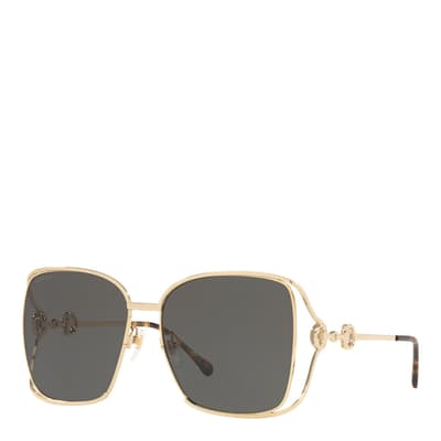 Women's Gold/Grey Gucci Sunglasses 61mm