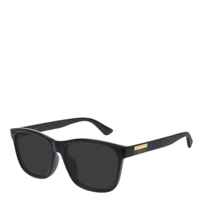 Men's Black/Dark Grey Gucci Sunglasses 57mm