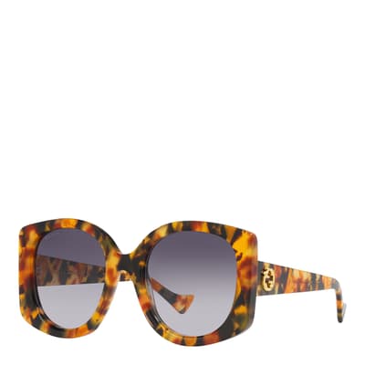 Women's Tortoise/Blue Gucci Sunglasses 53mm