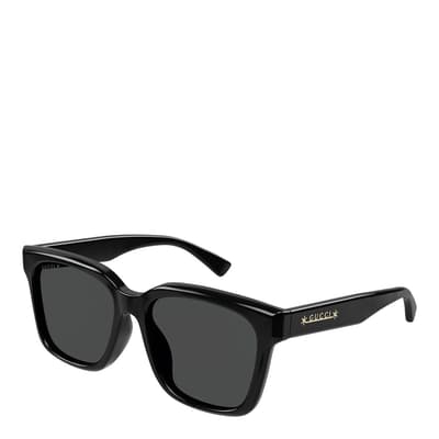 Unisex Black/Grey Gucci Sunglasses 56mm