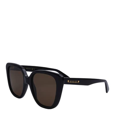 Women's Black/Brown Gucci Sunglasses 54mm