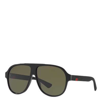 Men's Black/Green Gucci Sunglasses 59mm
