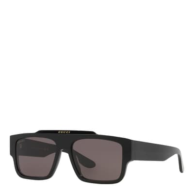 Men's Black/Grey Gucci Sunglasses 56mm