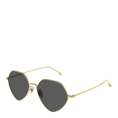 Women's Gold/Grey Gucci Sunglasses 55mm