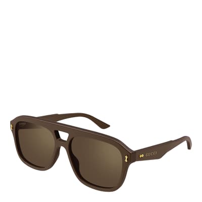 Men's Brown Gucci Sunglasses 57mm