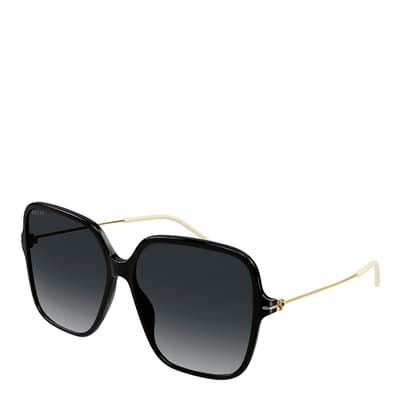 Women's Black Gold Gucci Sunglasses 60mm
