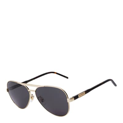 Men's Black Gold/Grey Gucci Sunglasses 60mm