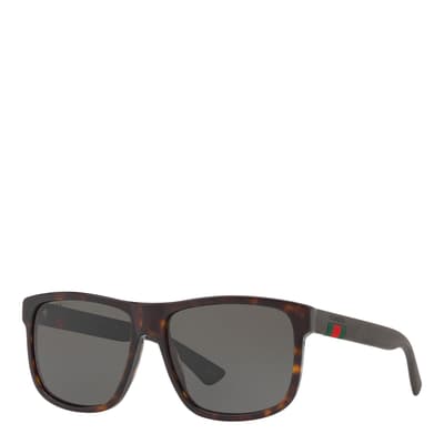 Men's Tortoise/Grey Gucci Sunglasses 58mm